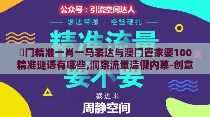 澚门精准一肖一马表达与澳门管家婆100精准谜语有哪些,洞察流量造假内幕-创意解答、解释与落实